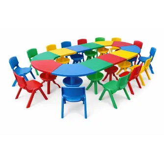 Set Mese Ovale Colorate cu Scaune Incluse BNL228-2