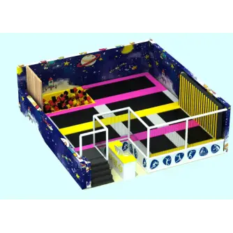 Arenă de Trambuline Indoor cu Design Tematic Spațial