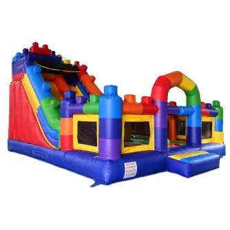 Tobogan Gonflabil Cu Obstacole și Spațiu de Joacă Magic Land