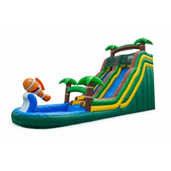 Tobogan gonflabil cu piscină Tropical Splash