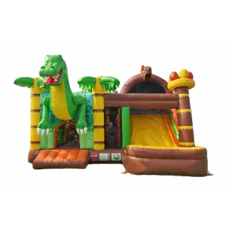 Tobogan Gonflabil Cu Piscină și Spațiu Joacă Dino Rex