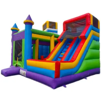 Tobogan Gonflabil Cu Spațiu Joacă Curcubeu