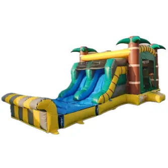 Tobogan Gonflabil Cu Piscină și Spațiu Joacă Palmieri 2