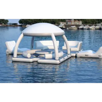 Platformă gonflabilă plutitoare cu zonă lounge 3 × 3 m