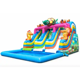 Tobogan Gonflabil Ocean Adventure cu Piscină