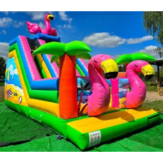 Tobogan Gonflabil Flamingo Tropical Slide